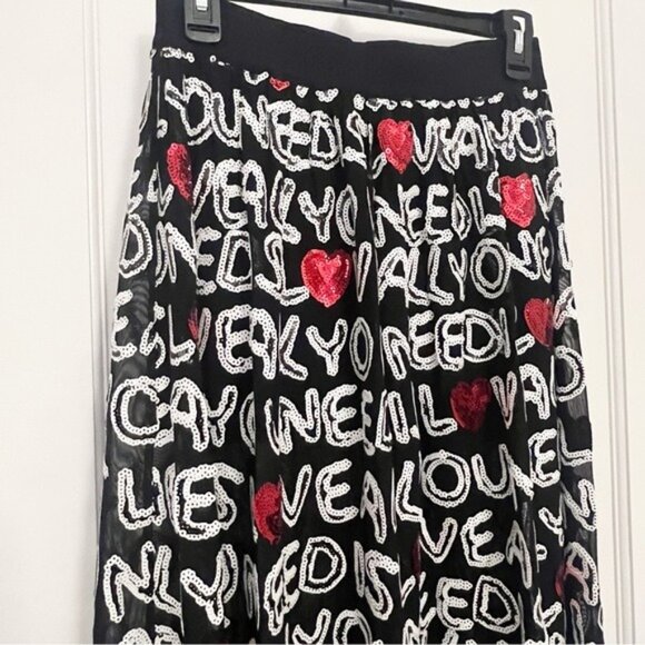 Alice + Olivia Stylish Black and Red Women's Skirt - size 2 - Picture 3 of 8